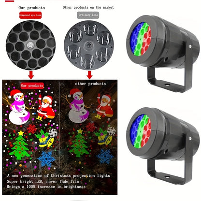 Snowflake Christmas Laser Projector Light 16 pattern