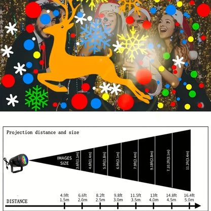 Snowflake Christmas Laser Projector Light 16 pattern