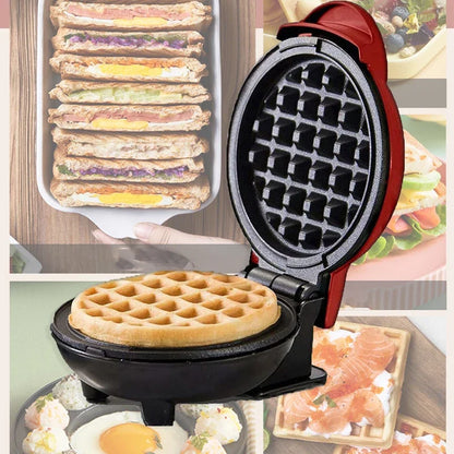 Mini Electric Waffles Maker - Love Heart Shaped Double-Sided Heating Breakfast Waffle Mold