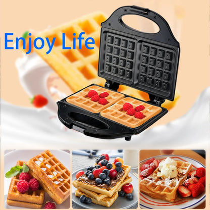 Electric Waffle Maker Multi-function Breakfast Waffles Machine Non-stick Iron Pan