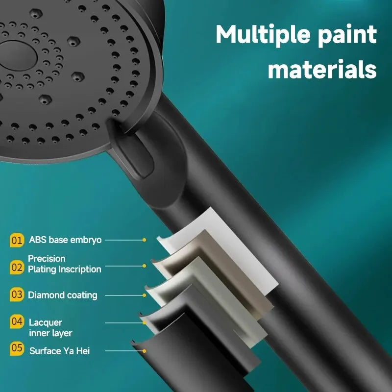 6 Modes Multi-function Pressure Boost Shower Head