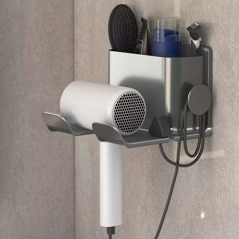 Hair Dryer Holder - Wall Mounted Hair Straightener Organiser