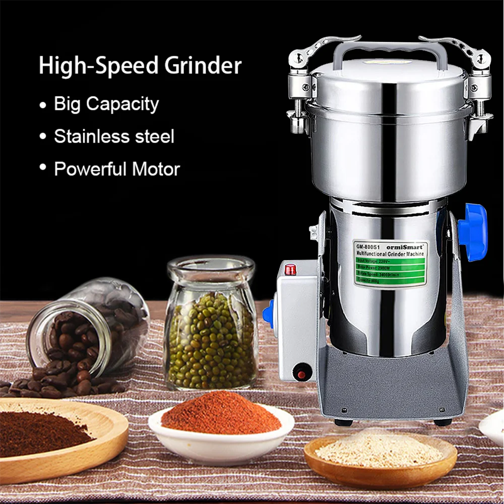 Grains Grinder 800g Swing Type Spices Grinder Hebals Grinder