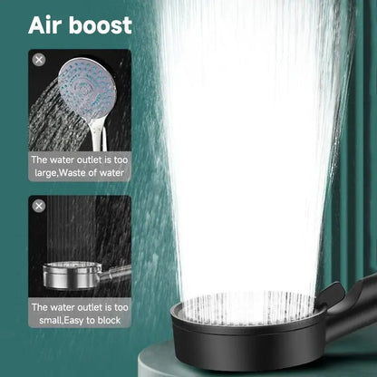 6 Modes Multi-function Pressure Boost Shower Head