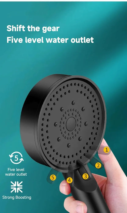 6 Modes Multi-function Pressure Boost Shower Head