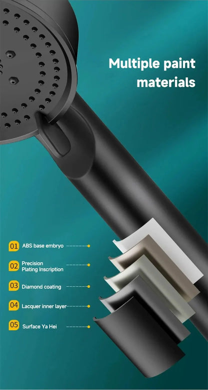 6 Modes Multi-function Pressure Boost Shower Head