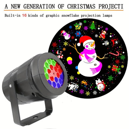 Snowflake Christmas Laser Projector Light 16 pattern